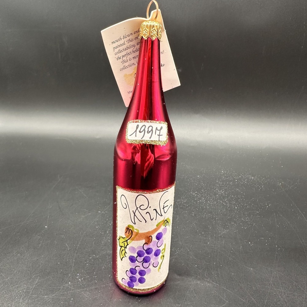 1997 CHRISTOPHER RADKO CABERNET WINE BOTTLE ORNAMENT 5.5" 94-285-3